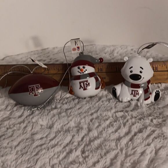 Three Texas A&M Christmas Ornaments - Picture 6 of 6